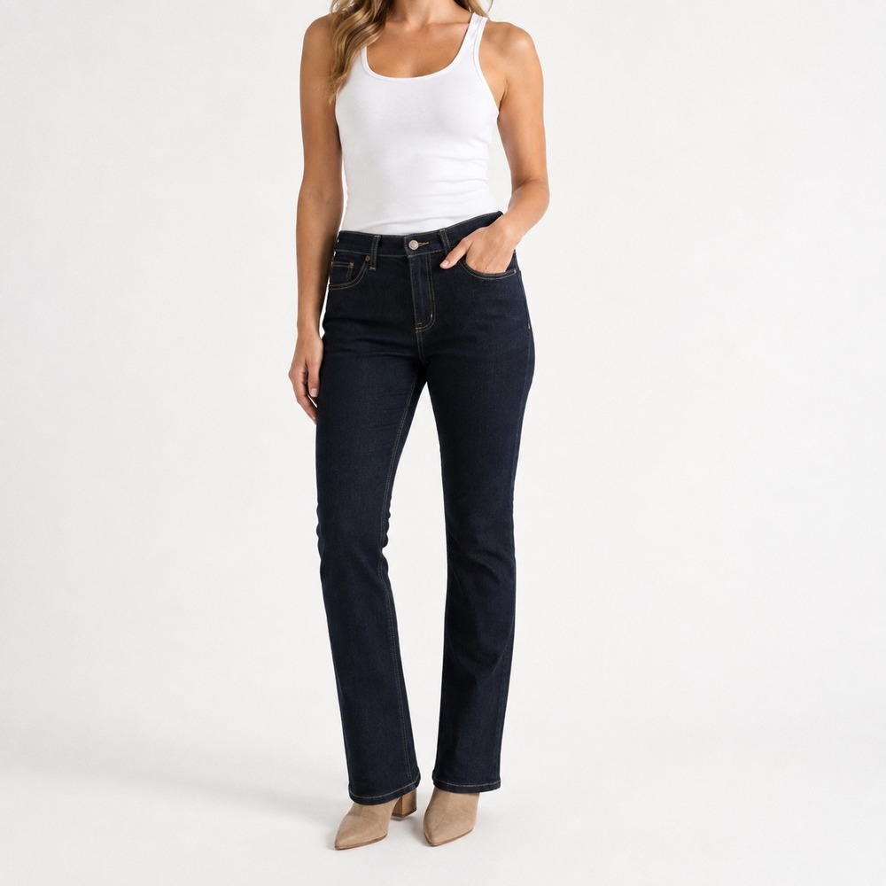 Fabrizio Gianni Jeans Size 10 NWT Dark Wash Straight Leg Stretch Denim